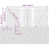 Euro tvora su smeigėmis 10 x 1,5 m PVC dengtas plienas Pilka
