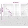 Lauko Euro tvoros gruntinis tvirtinimas 10 x 1,4 m Sidabrinė