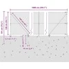 Euro tvora su smeigėmis 10 x 1,4 m PVC dengtas plienas Pilka