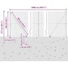 Euro tvora su smeigėmis 10 x 1,6 m PVC dengtas plienas Pilka