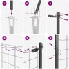 Euro tvora su smeigėmis 10 x 1,6 m PVC dengtas plienas Pilka