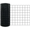 Eurų tvora su betono baze 10 x 0,6 m PVC dengtas plienas Pilka