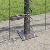 Eurų tvora su betono baze 50 x 0,4 m PVC dengtas plienas Pilka