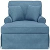 Sofa Faina su sijonu su pagalve 3 pcs Mėlyna Kordūrinis audinys