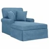 Sofa Faina su sijonu su pagalve 3 pcs Mėlyna Kordūrinis audinys