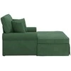 Sofa Faina su sijonu 3 pcs Džiunglių žalia Kordūrinis audinys