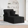 Sofa Faina su sijonu su pagalve su pagalve 3 pcs Juodas audinys