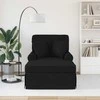 Sofa Faina su sijonu su pagalve su pagalve 3 pcs Juodas audinys