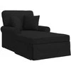 Sofa Faina su sijonu su pagalve su pagalve 3 pcs Juodas audinys
