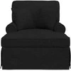 Sofa Faina su sijonu su pagalve su pagalve 3 pcs Juodas audinys