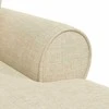Sofa Faina su sijonu su pagalve su pagalve 3 pcs Kreminė audinys