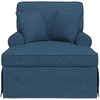 Sofa Faina su sijonu su pagalve su pagalve 3 pcs Mėlyna audinys