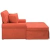 Sofa Faina su sijonu 3 pcs Raudona oranžinė Kordūrinis audinys