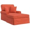 Sofa Faina su sijonu 3 pcs Raudona oranžinė Kordūrinis audinys
