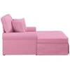 Sofa Faina su sijonu su pagalve su pagalve 3 pcs Rožinė audinys
