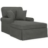 Sofa Faina su sijonu 3 pcs Tamsiai pilka Kordūrinis audinys