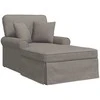Sofa Faina su sijonu su pagalve su pagalve 3 pcs Tortora audinys