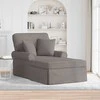 Sofa Faina su sijonu su pagalve su pagalve 3 pcs Tortora audinys