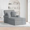 Sofa Faina su sijonu su pagalve 3 pcs Šviesiai pilka audinys