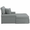 Sofa Faina su sijonu su pagalve 3 pcs Šviesiai pilka audinys