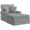 Sofa Faina su sijonu su pagalve 3 pcs Šviesiai pilka audinys