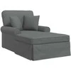 Sofa Faina su sijonu su pagalve 3 pcs Tamsiai pilka audinys