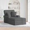 Sofa Faina su sijonu su pagalve 3 pcs Tamsiai pilka audinys