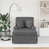 Sofa Faina su sijonu su pagalve 3 pcs Tamsiai pilka audinys