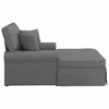 Sofa Faina su sijonu su pagalve 3 pcs Tamsiai pilka audinys