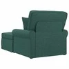 Sofa Faina su sijonu su pagalve 3 pcs Tamsiai žalia audinys