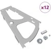 Flip stalčiaus vyrys 12 pcs Sidabro 235 x 155 x 30 mm Geležis