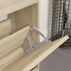Flip stalčiaus vyrys 2 vnt. Sidabro 235 x 155 x 30 mm Geležis