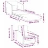Sofa lova Debesų pilka 65 x 80 x 83 cm audinys