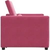 Fotelis Ištraukiamas sofa-lova vienvietis Vyno raudonumo Aksomas