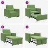 Ištraukiamas sofa-lova vienvietis Šviesiai žalia Aksomas