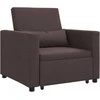 Fotelis Ištraukiamas sofa-lova vienvietis Tamsiai ruda 90 x 165 x 87 cm