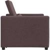 Fotelis Ištraukiamas sofa-lova vienvietis Tamsiai ruda 90 x 165 x 87 cm