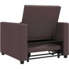 Fotelis Ištraukiamas sofa-lova vienvietis Tamsiai ruda 90 x 165 x 87 cm