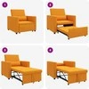 Fotelis Ištraukiamas sofa-lova vienvietis Tamsiai geltona audinys
