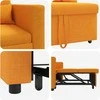 Ištraukiamas sofa-lova vienvietis Tamsiai geltona audinys