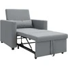 Fotelis Ištraukiamas sofa-lova vienvietis Šviesiai pilka audinys