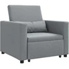 Fotelis Ištraukiamas sofa-lova vienvietis Šviesiai pilka audinys