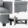 Fotelis Ištraukiamas sofa-lova vienvietis Šviesiai pilka audinys