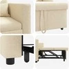 Fotelis Ištraukiamas sofa-lova vienvietis Kreminė 90 x 165 x 87 cm
