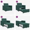 Ištraukiamas sofa-lova vienvietis su ratu Tamsiai žalia audinys