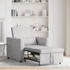 Ištraukiamas sofa-lova vienvietis su ratais Debesų pilka