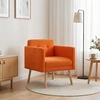 Fotelis Akcentinis krėslas Oranžinė Velvetinis audinys