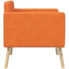 Fotelis Akcentinis krėslas Oranžinė Velvetinis audinys
