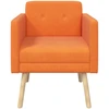 Fotelis Akcentinis krėslas Oranžinė Velvetinis audinys
