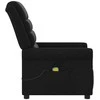 Fotelis Atlošiamas masažinis krėslas, juodos spalvos, audinys